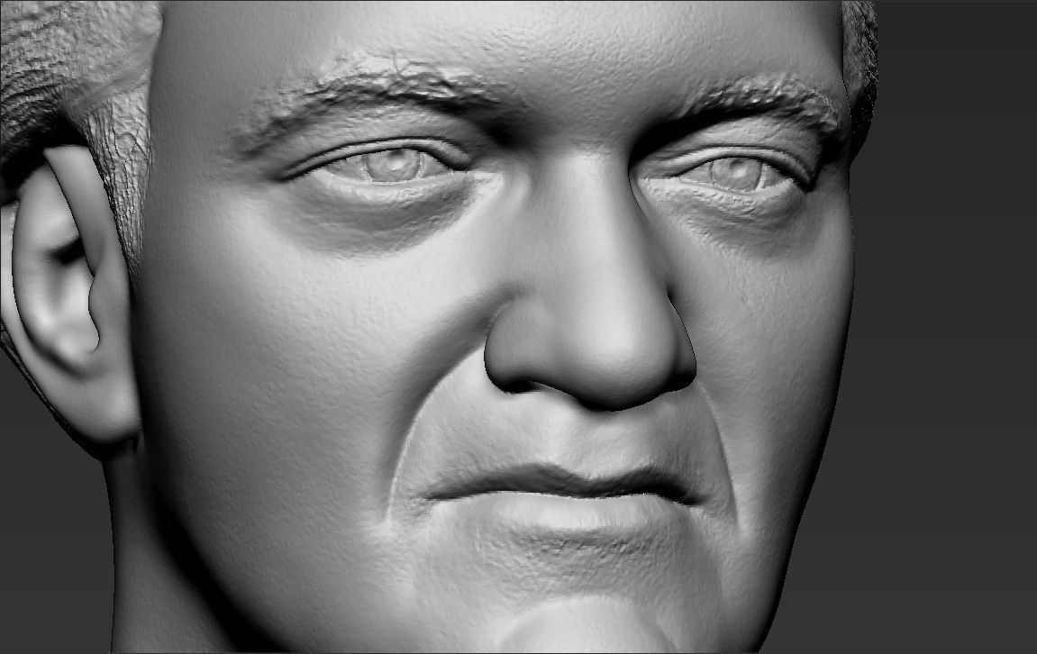 Quentin Tarantino bust ready for full color 3D printing 3D print model_38