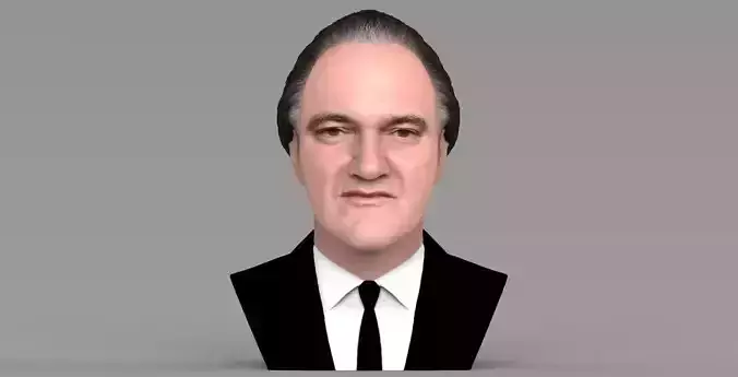 Quentin Tarantino bust ready for full color 3D printing 3D print model