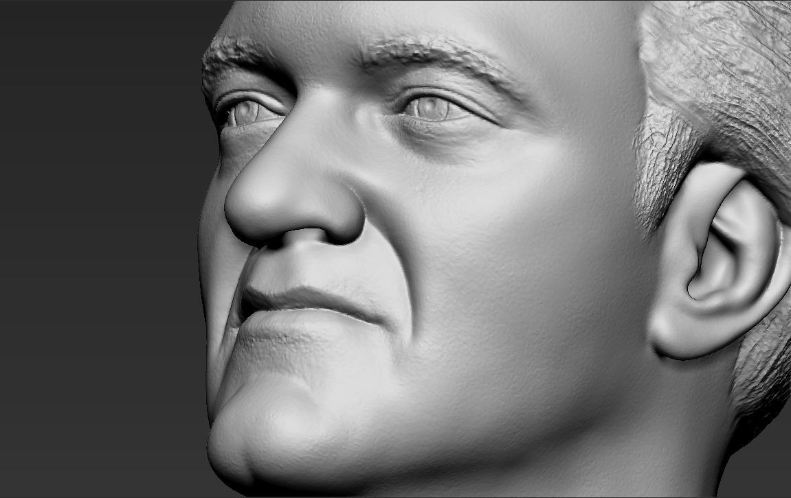 Quentin Tarantino bust ready for full color 3D printing 3D print model_41