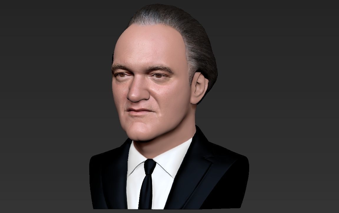 Quentin Tarantino bust ready for full color 3D printing 3D print model_16