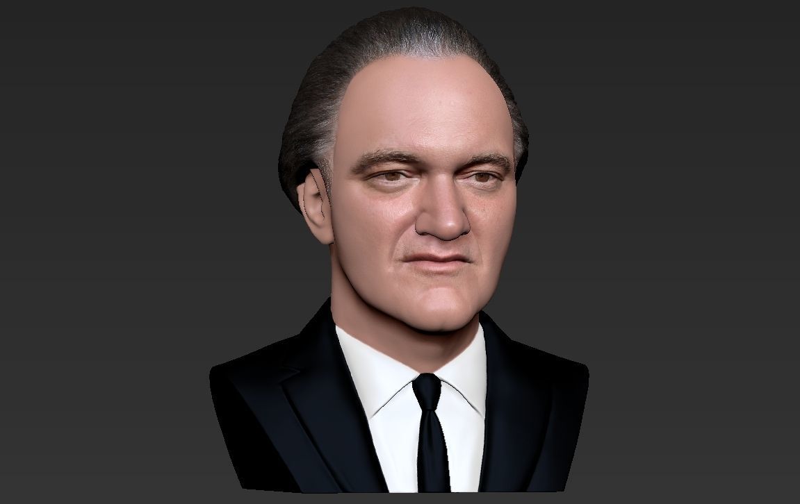 Quentin Tarantino bust ready for full color 3D printing 3D print model_17