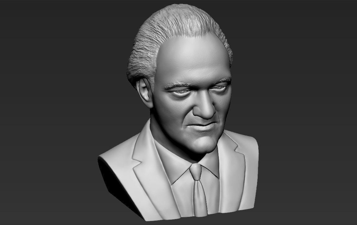 Quentin Tarantino bust ready for full color 3D printing 3D print model_31