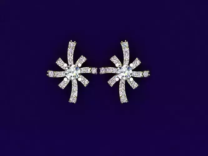 Earrings starburst stud