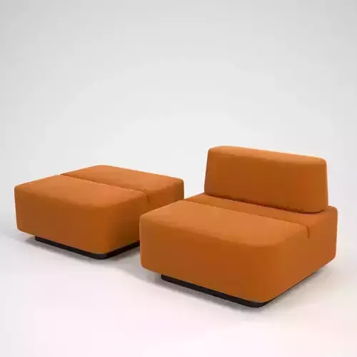 Orange seet sofa