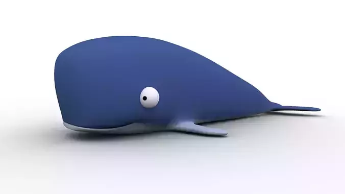 Cartoon Whale - Rigged