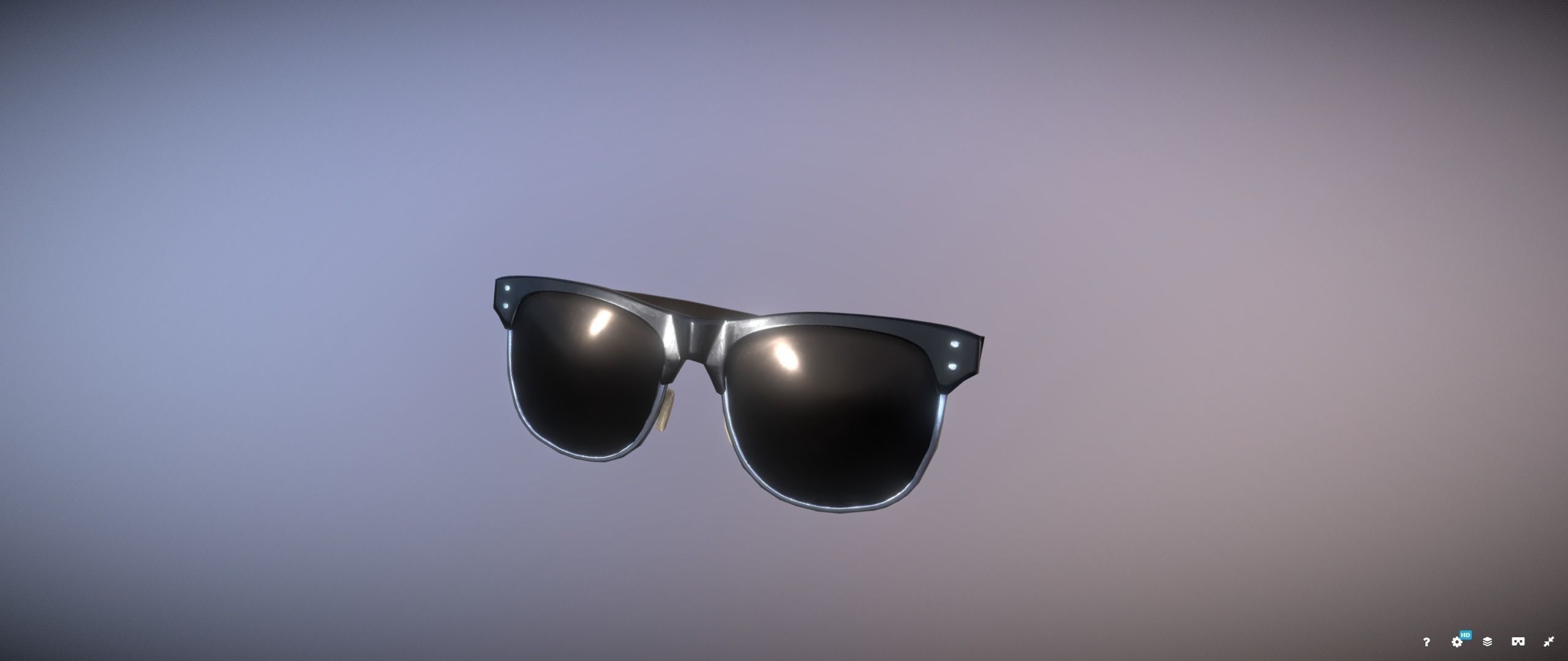 Sunglasses pair of Low-poly 3D model_6