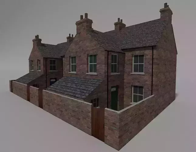 Redbrick uk semi detached victorian  house