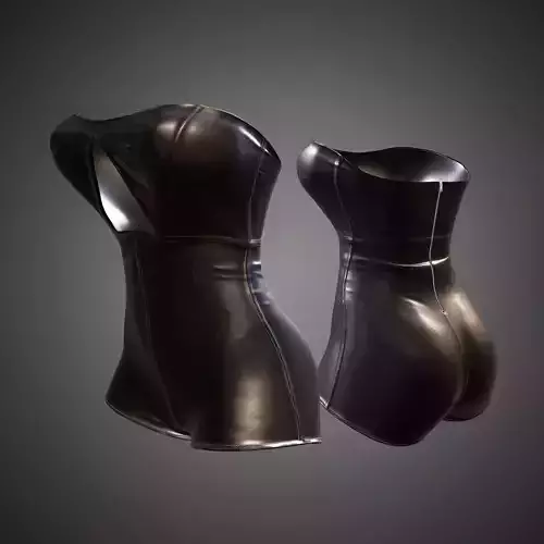 leather suit Low-poly 3D model