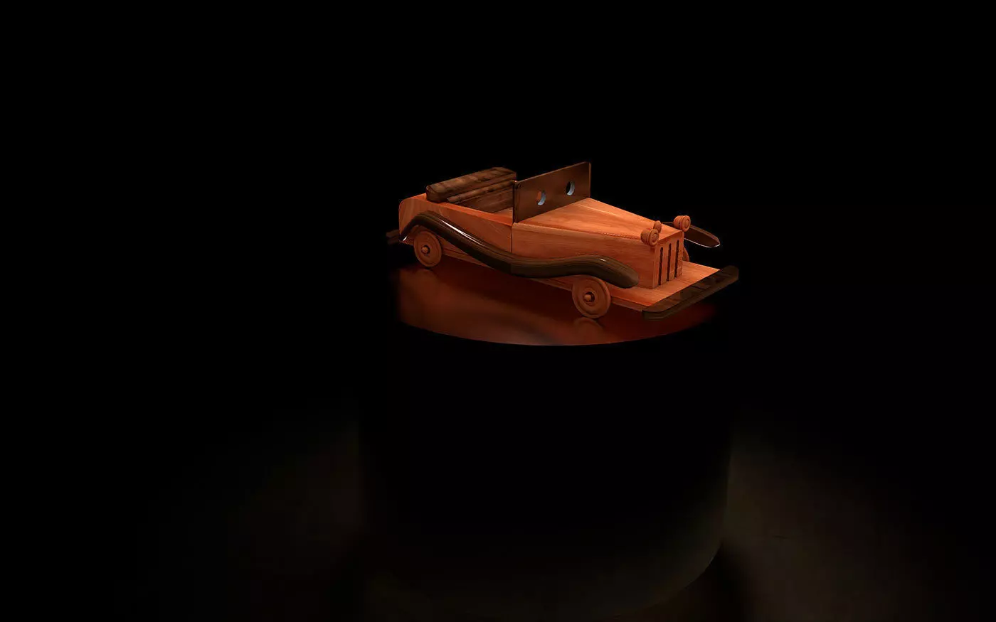 WOODEN CAR 3D model_0