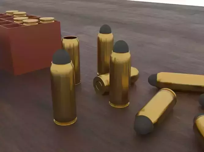 Pistols gun on wooden table