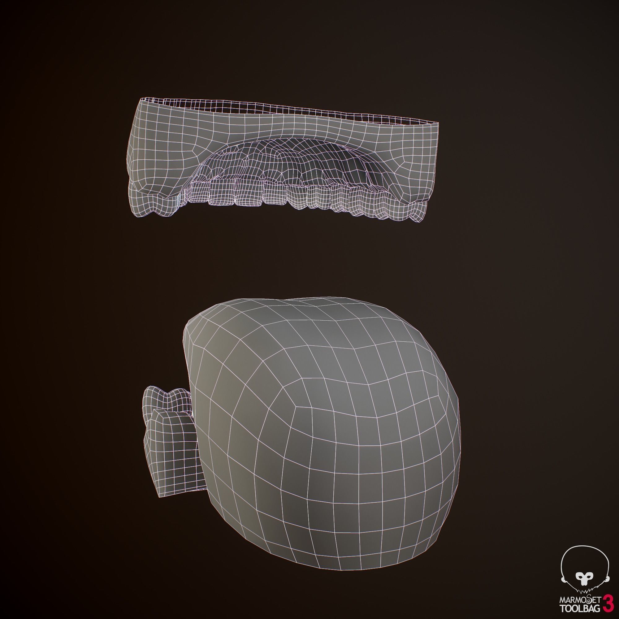 Teeth and Tongue PBR Low-poly 3D model_25