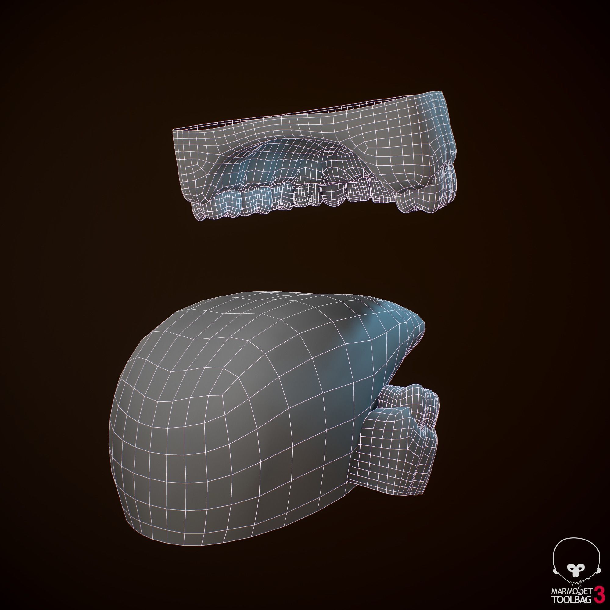 Teeth and Tongue PBR Low-poly 3D model_27