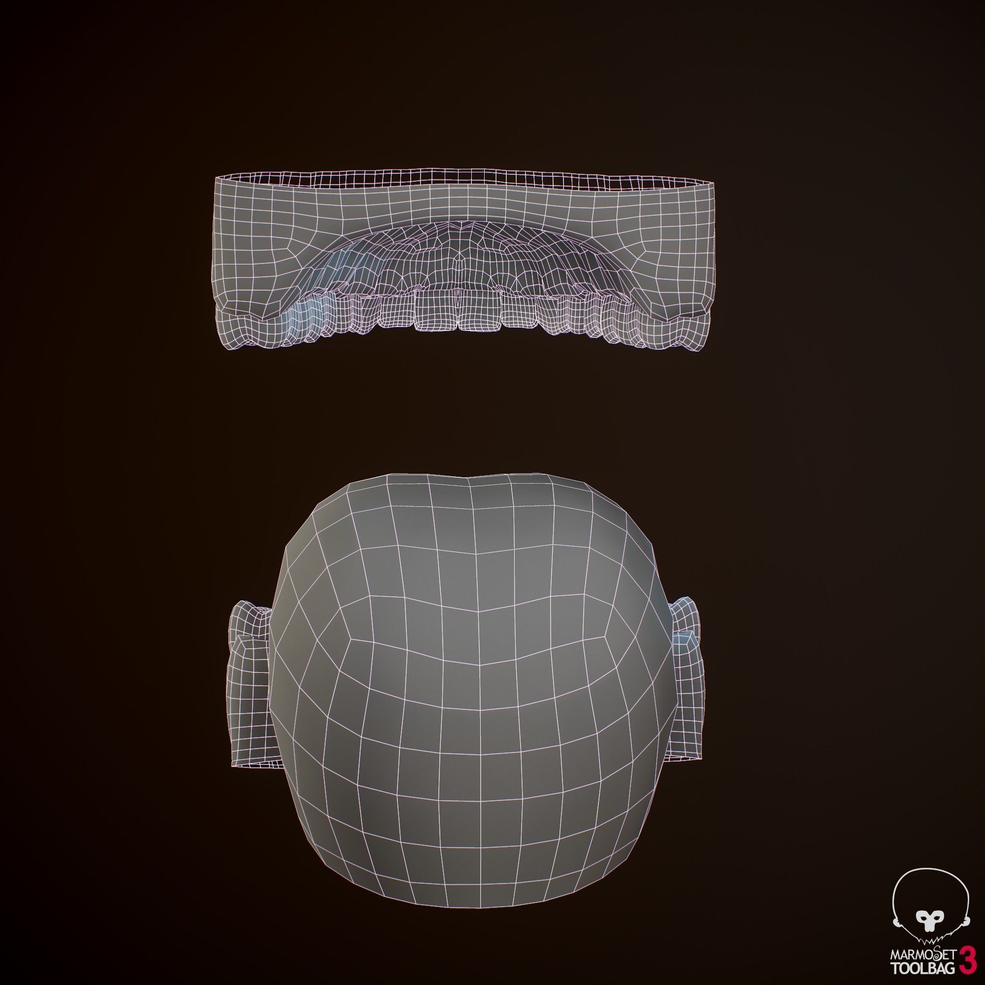 Teeth and Tongue PBR Low-poly 3D model_26