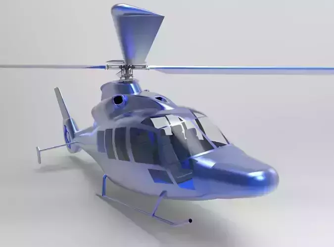 Helicopter on base EC155 3D model