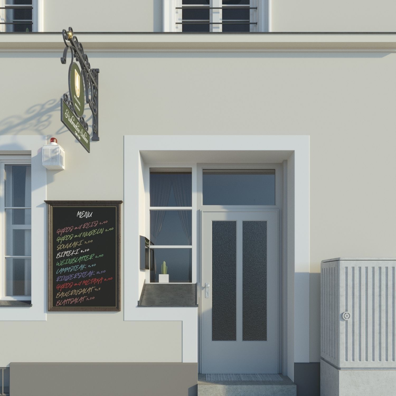 Residential City Building - Row - 13 - Restaurant 3D model_6