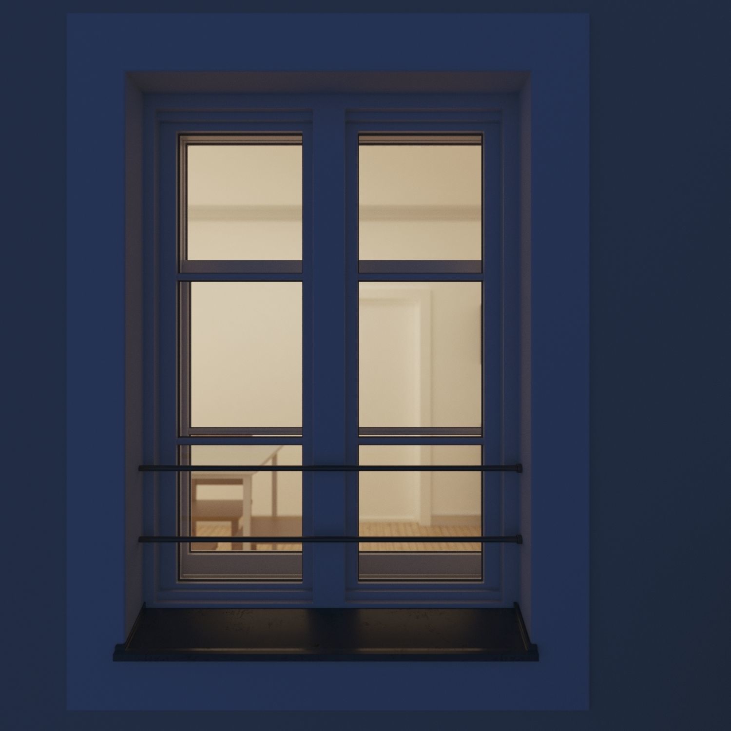 Residential City Building - Row - 13 - Restaurant 3D model_11