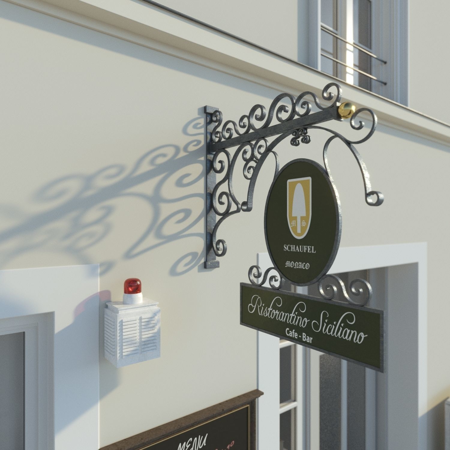 Residential City Building - Row - 13 - Restaurant 3D model_8