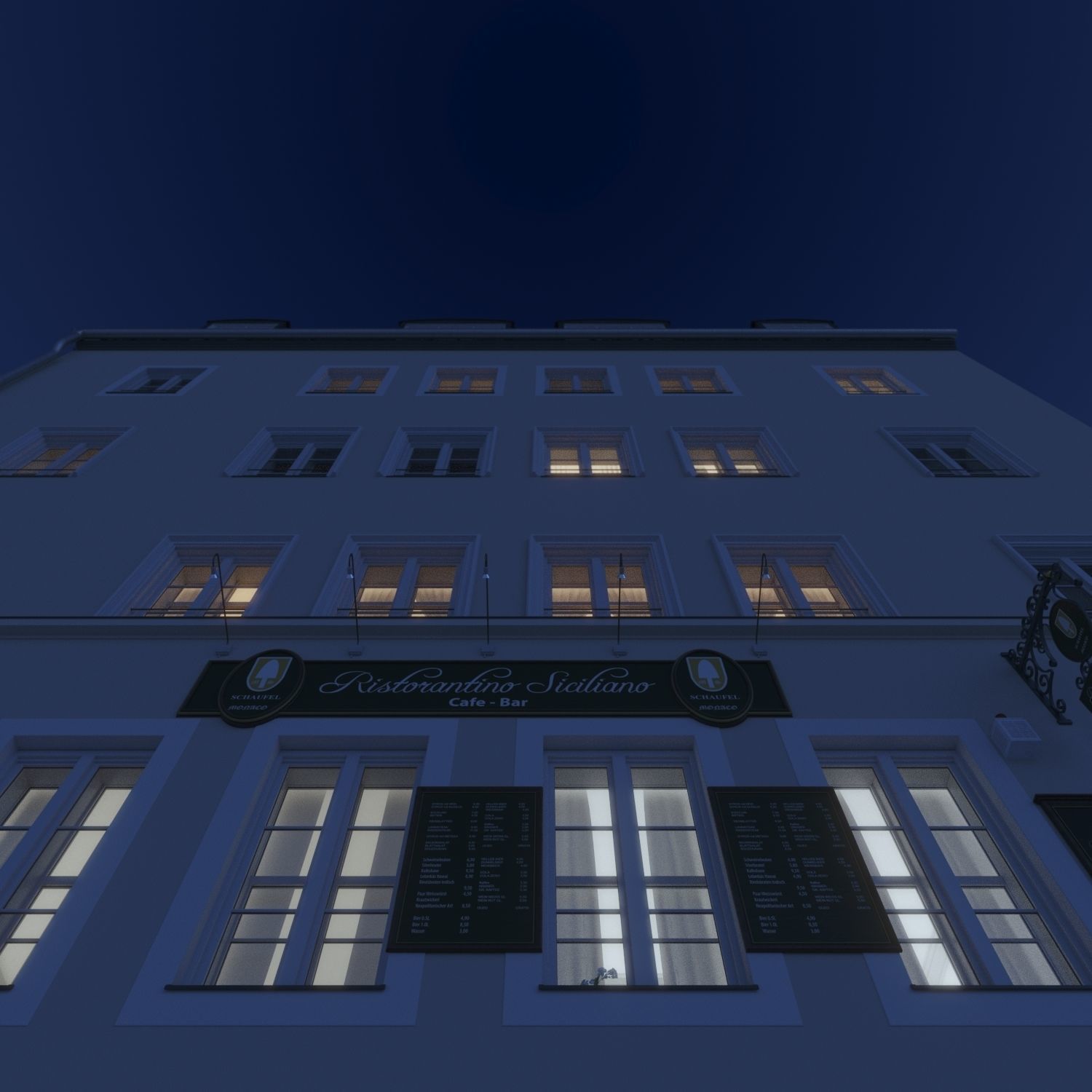 Residential City Building - Row - 13 - Restaurant 3D model_12