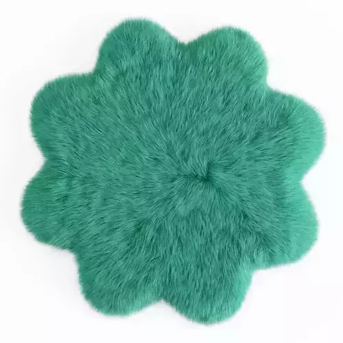 Sheepskin Flower Shaped Carpet Fur