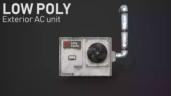 Low Poly Exterior Air Conditioning Unit