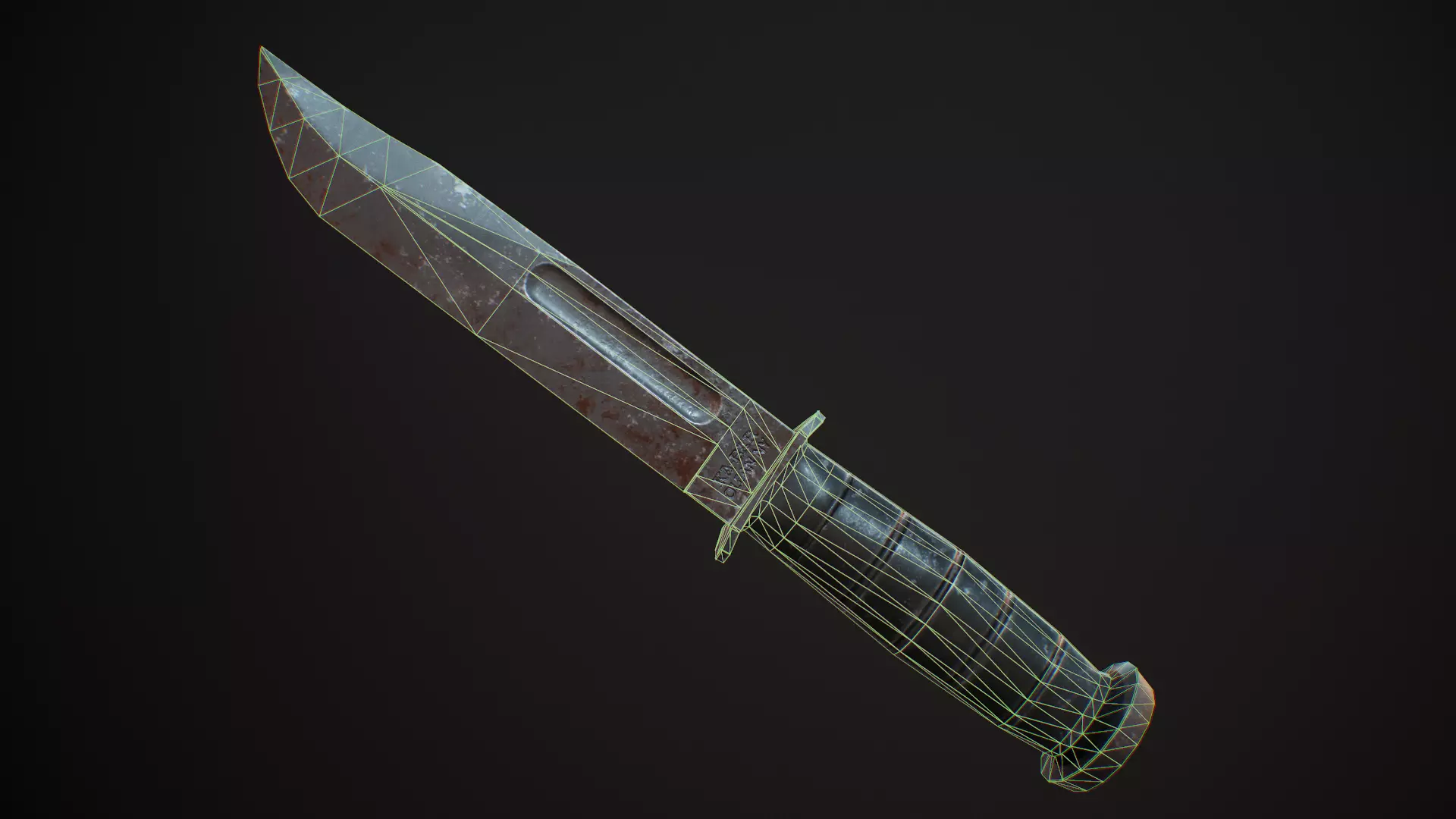 Kabar Combat Knife Free low-poly 3D model