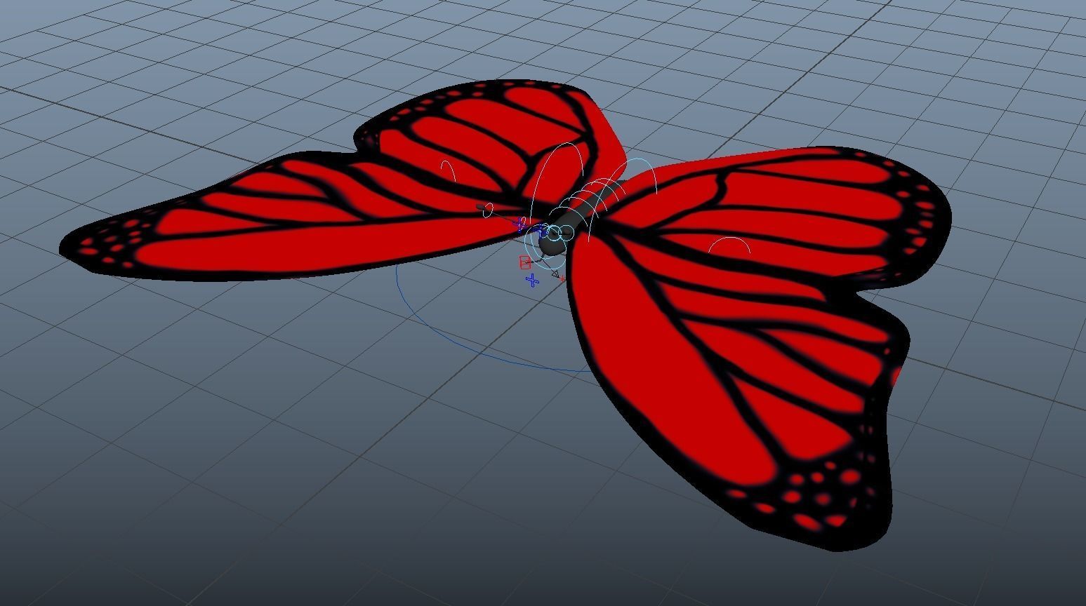 Cartoon Butterfly - Rigged Low-poly 3D model_3