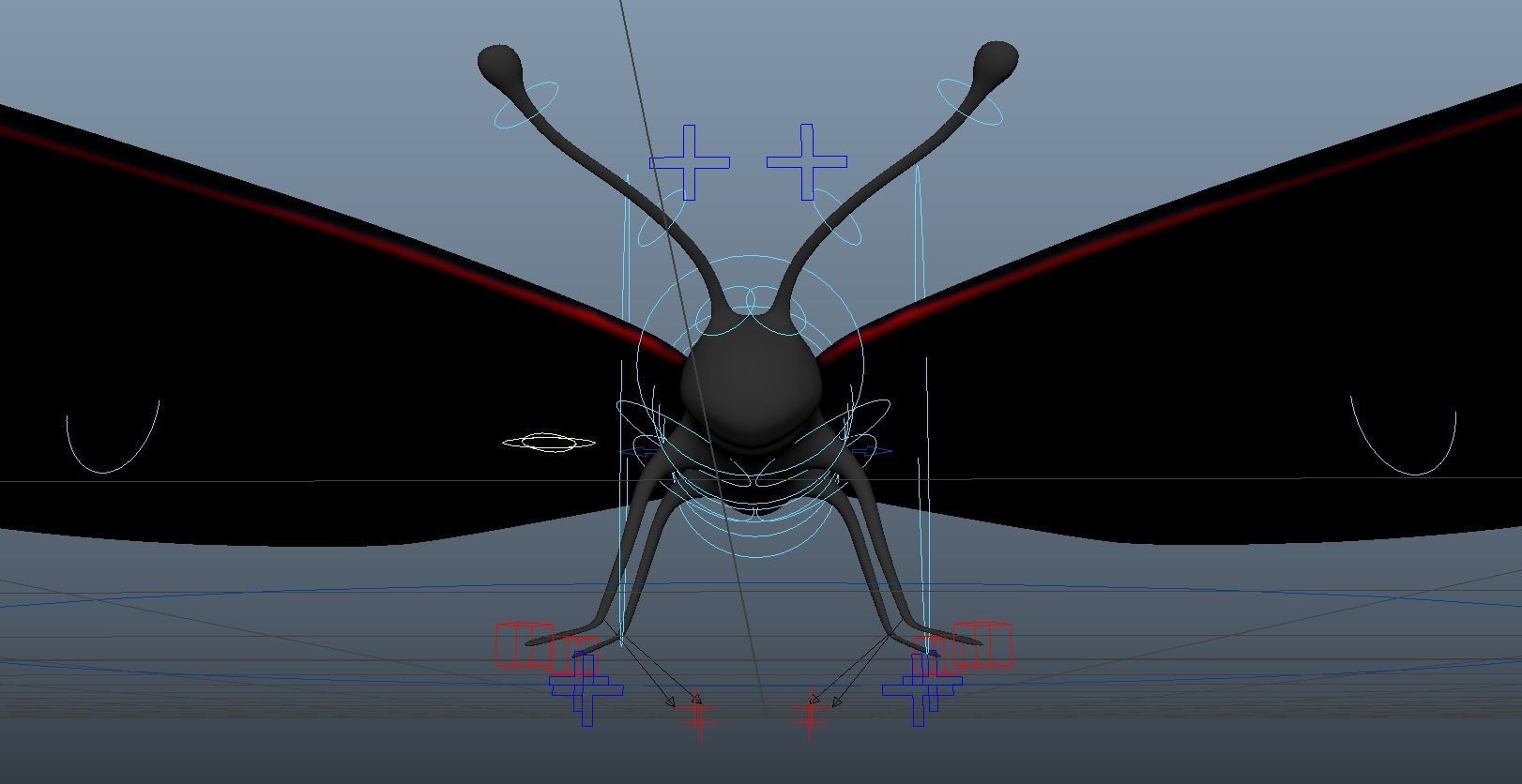 Cartoon Butterfly - Rigged Low-poly 3D model_5