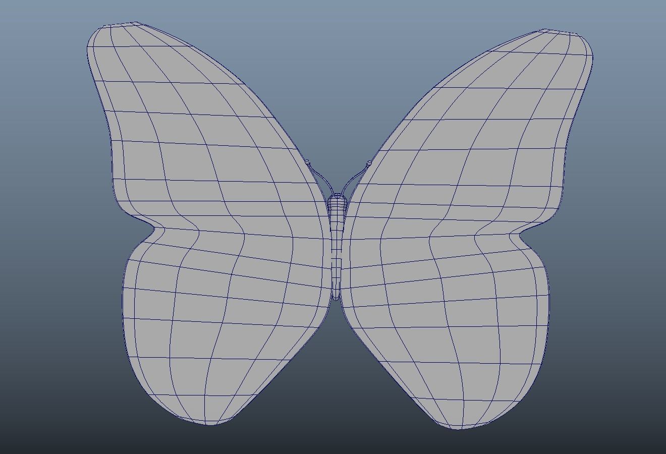 Cartoon Butterfly - Rigged Low-poly 3D model_6