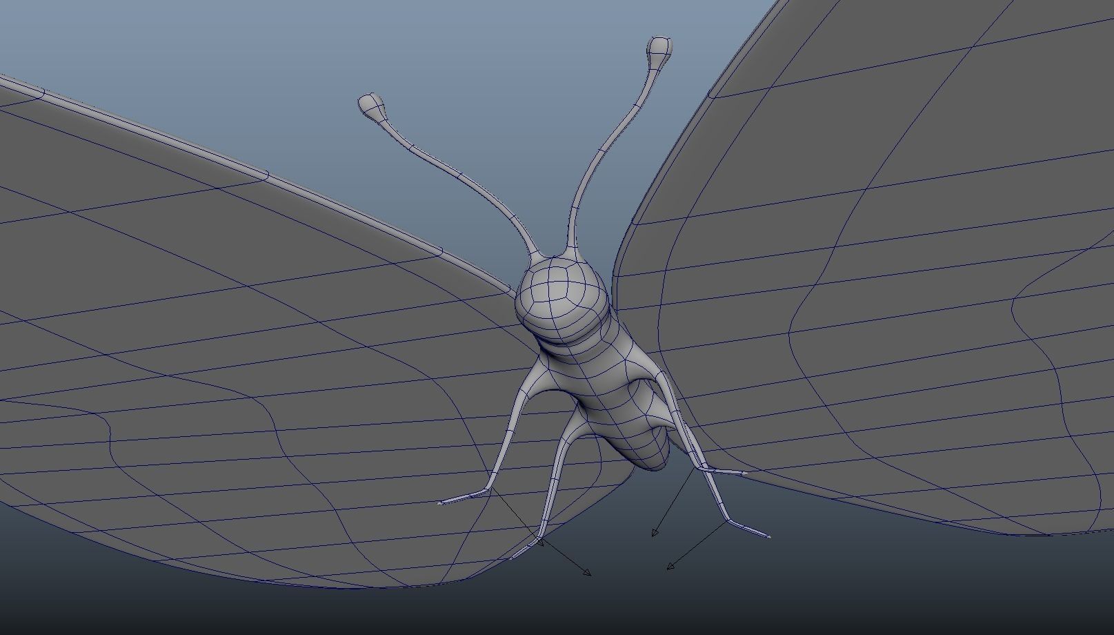 Cartoon Butterfly - Rigged Low-poly 3D model_8