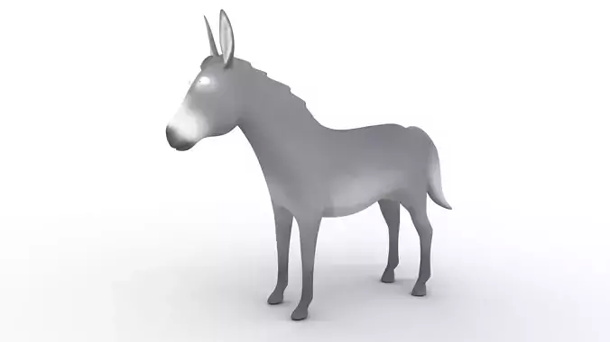 Cartoon Donkey - Rigged