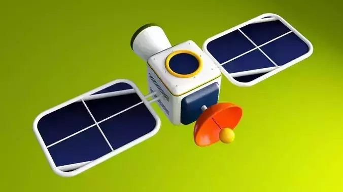 Cartoon Satellite 3D model