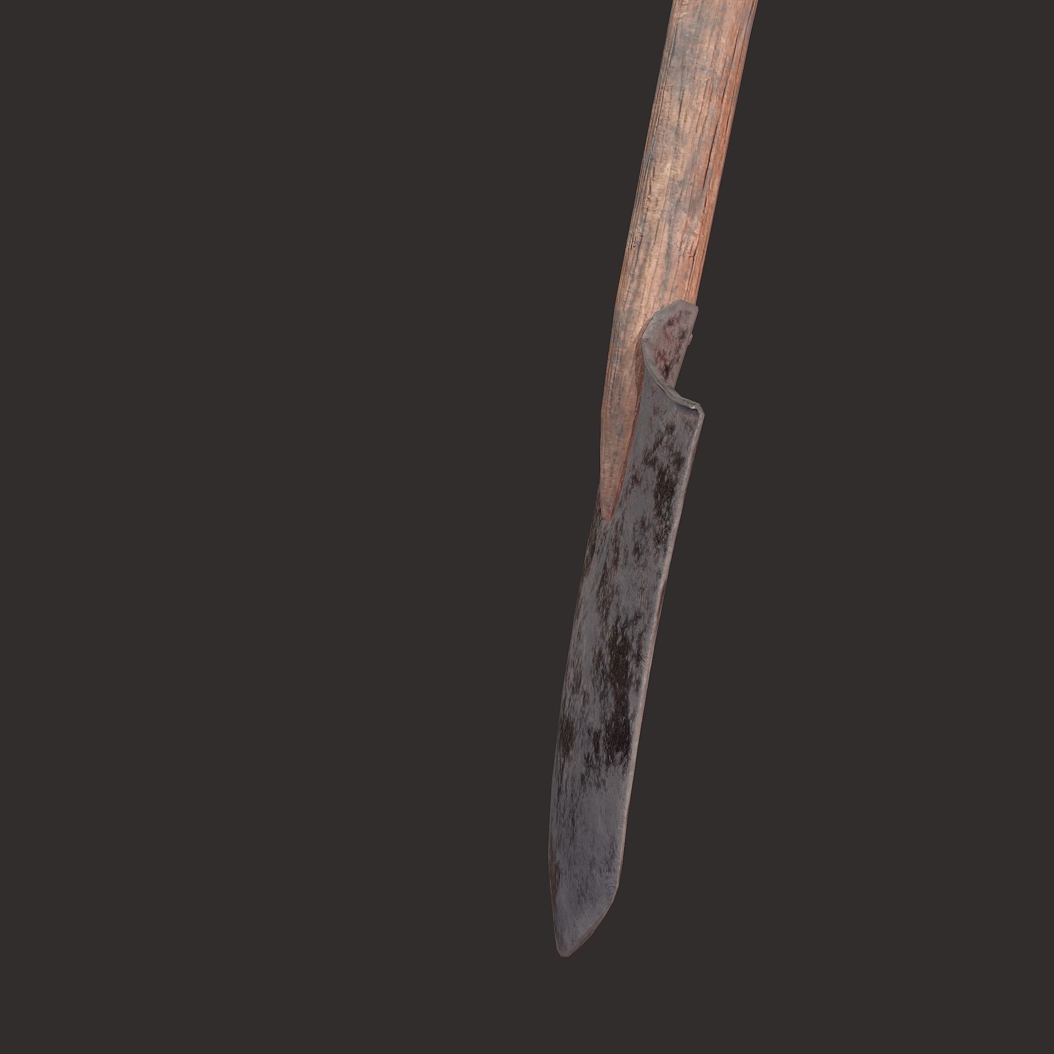 Shovel Medieval Style Free low-poly 3D model_25