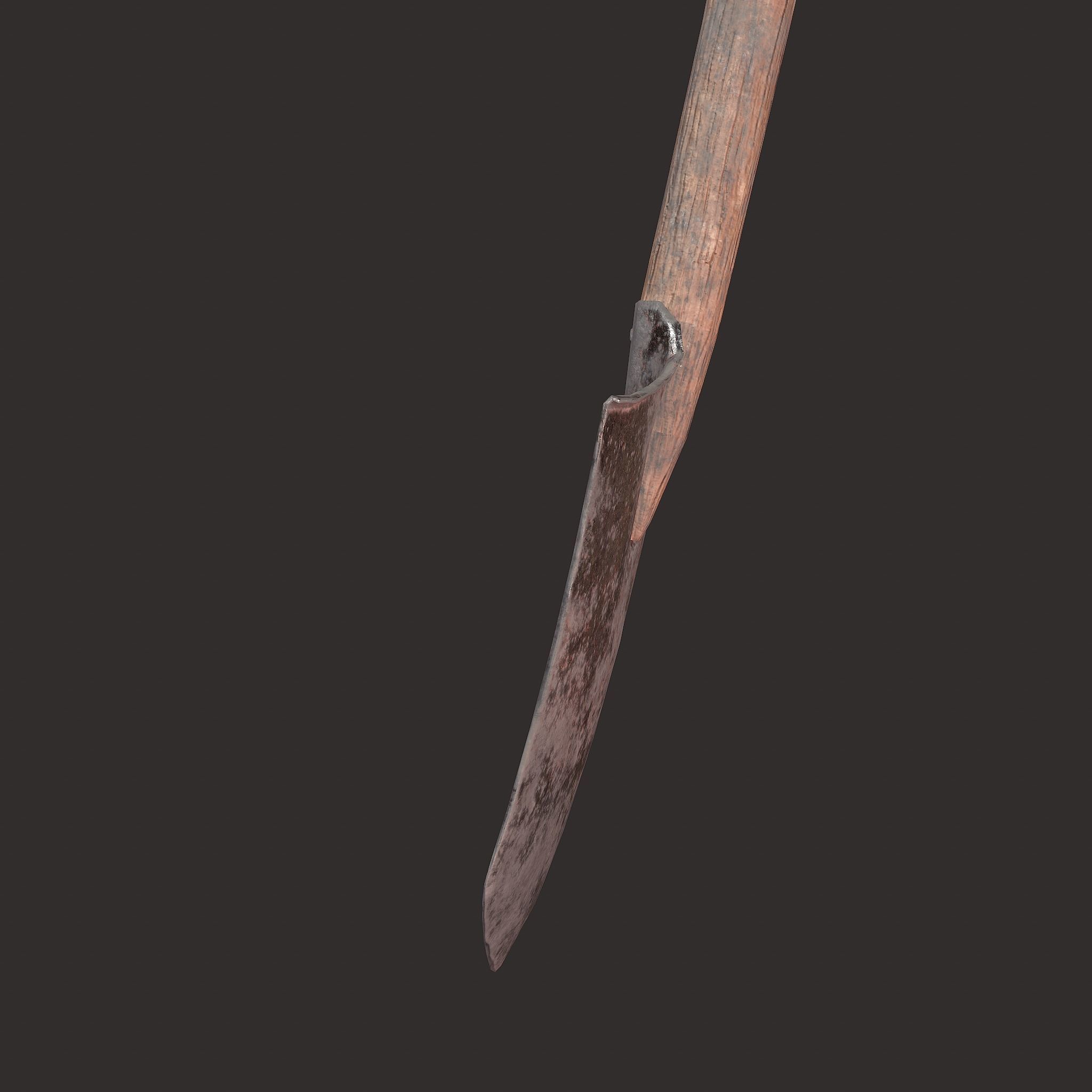 Shovel Medieval Style Free low-poly 3D model_20