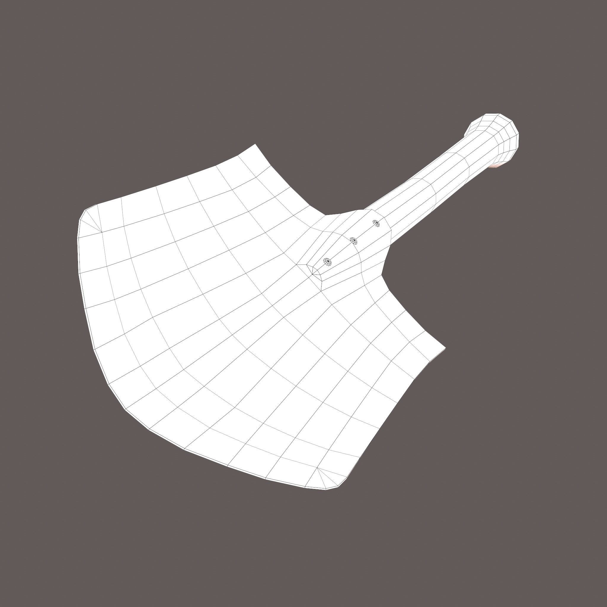 Shovel Medieval Style Free low-poly 3D model_36