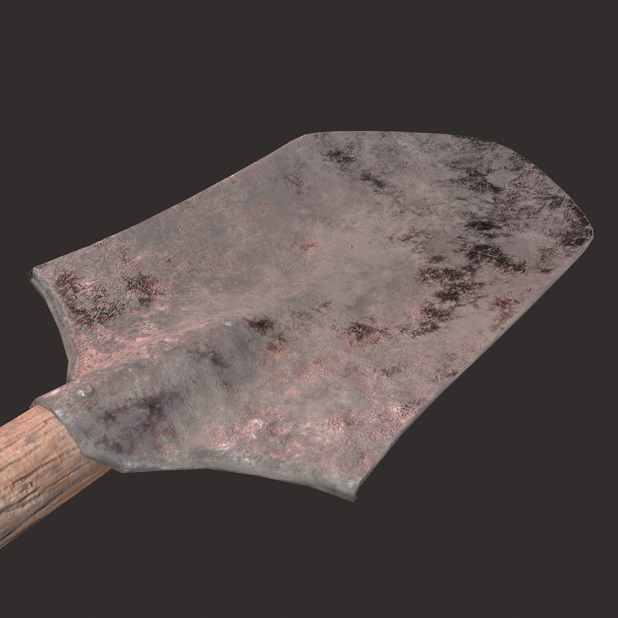 Shovel Medieval Style Free low-poly 3D model_18