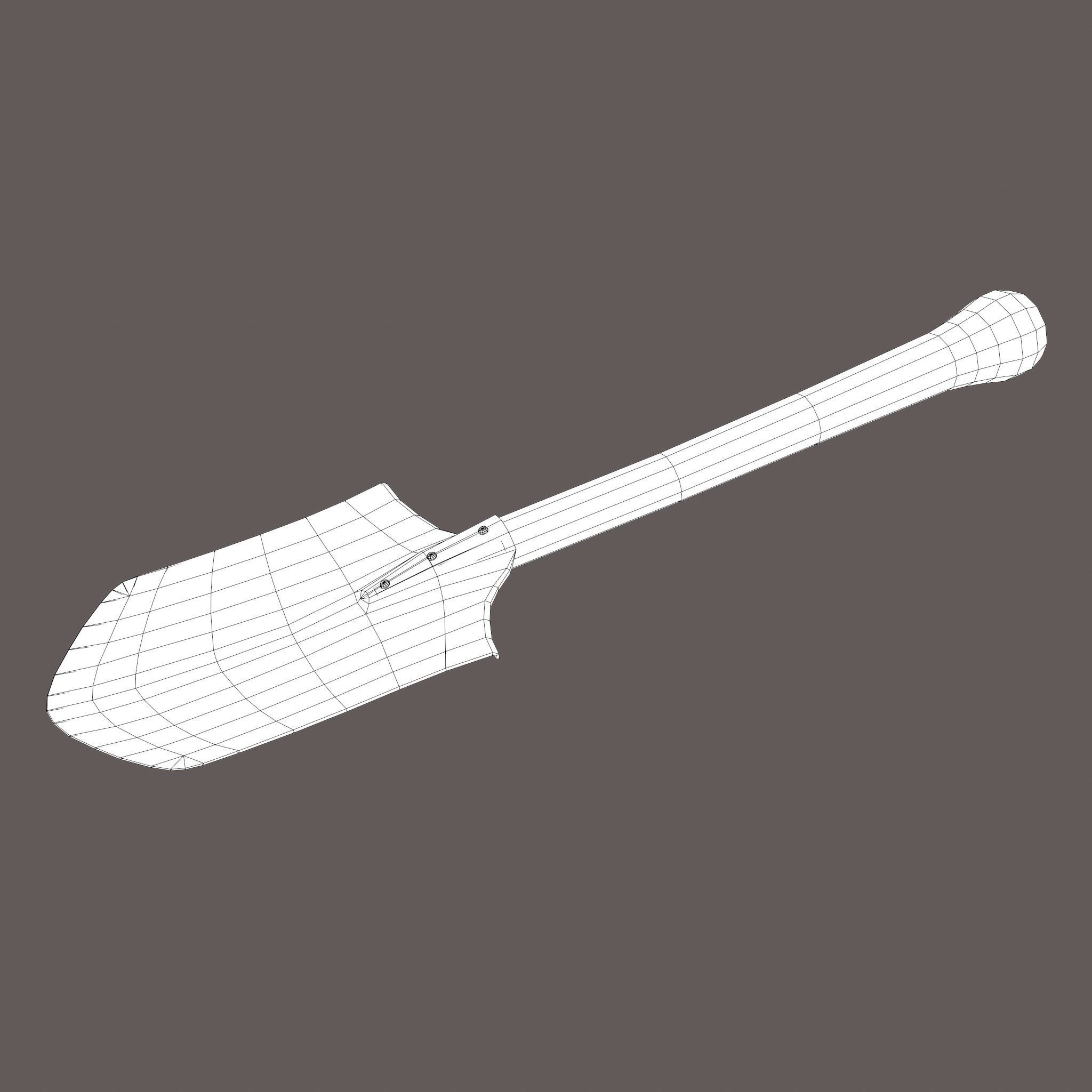 Shovel Medieval Style Free low-poly 3D model_32