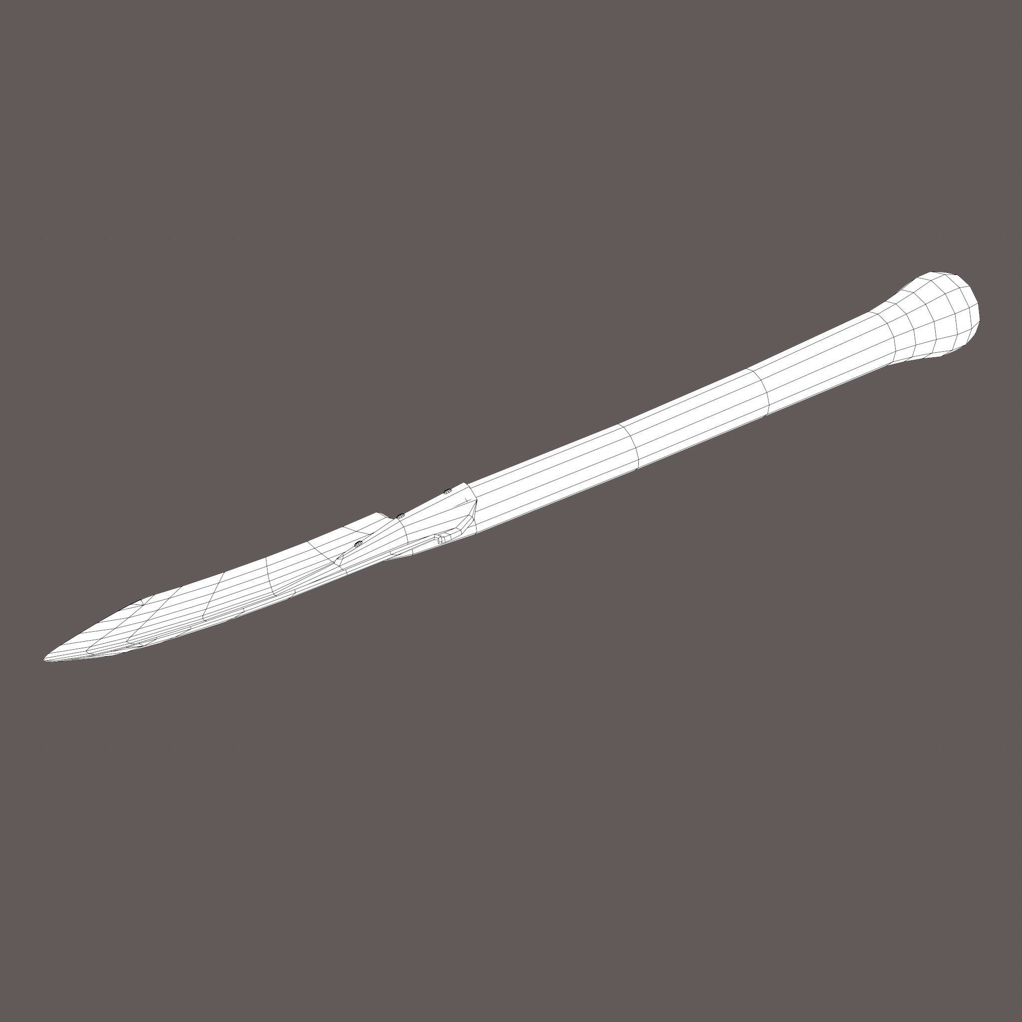 Shovel Medieval Style Free low-poly 3D model_29