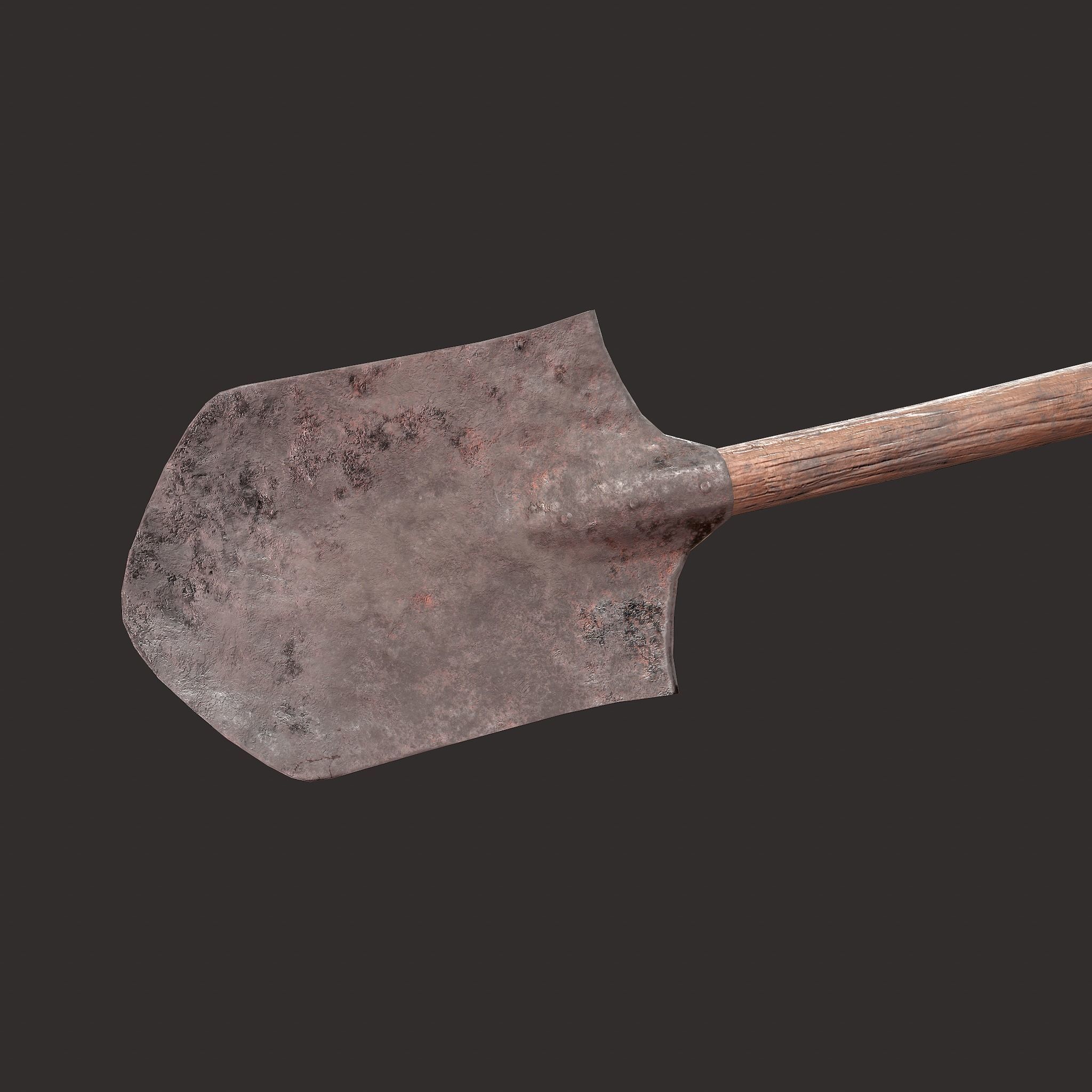 Shovel Medieval Style Free low-poly 3D model_27