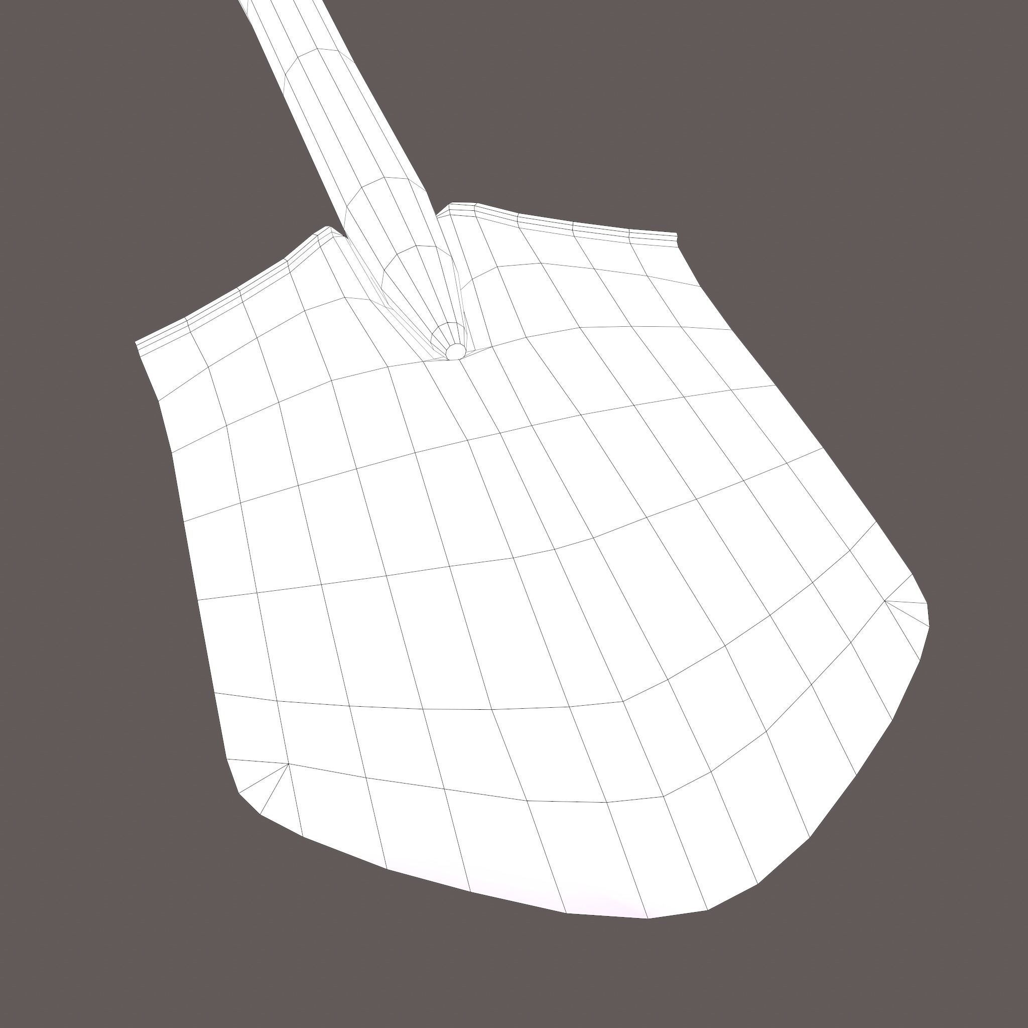 Shovel Medieval Style Free low-poly 3D model_34