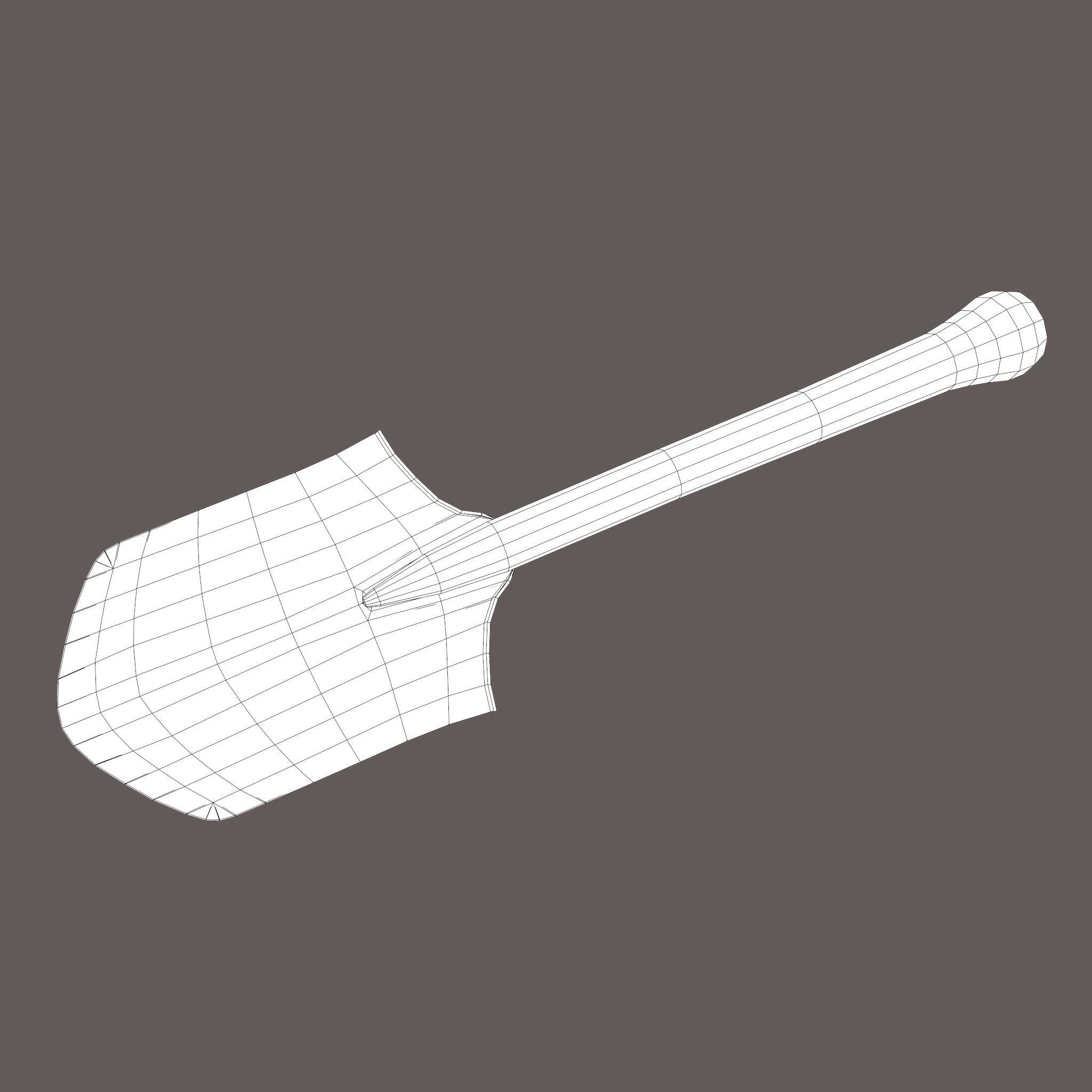 Shovel Medieval Style Free low-poly 3D model_33