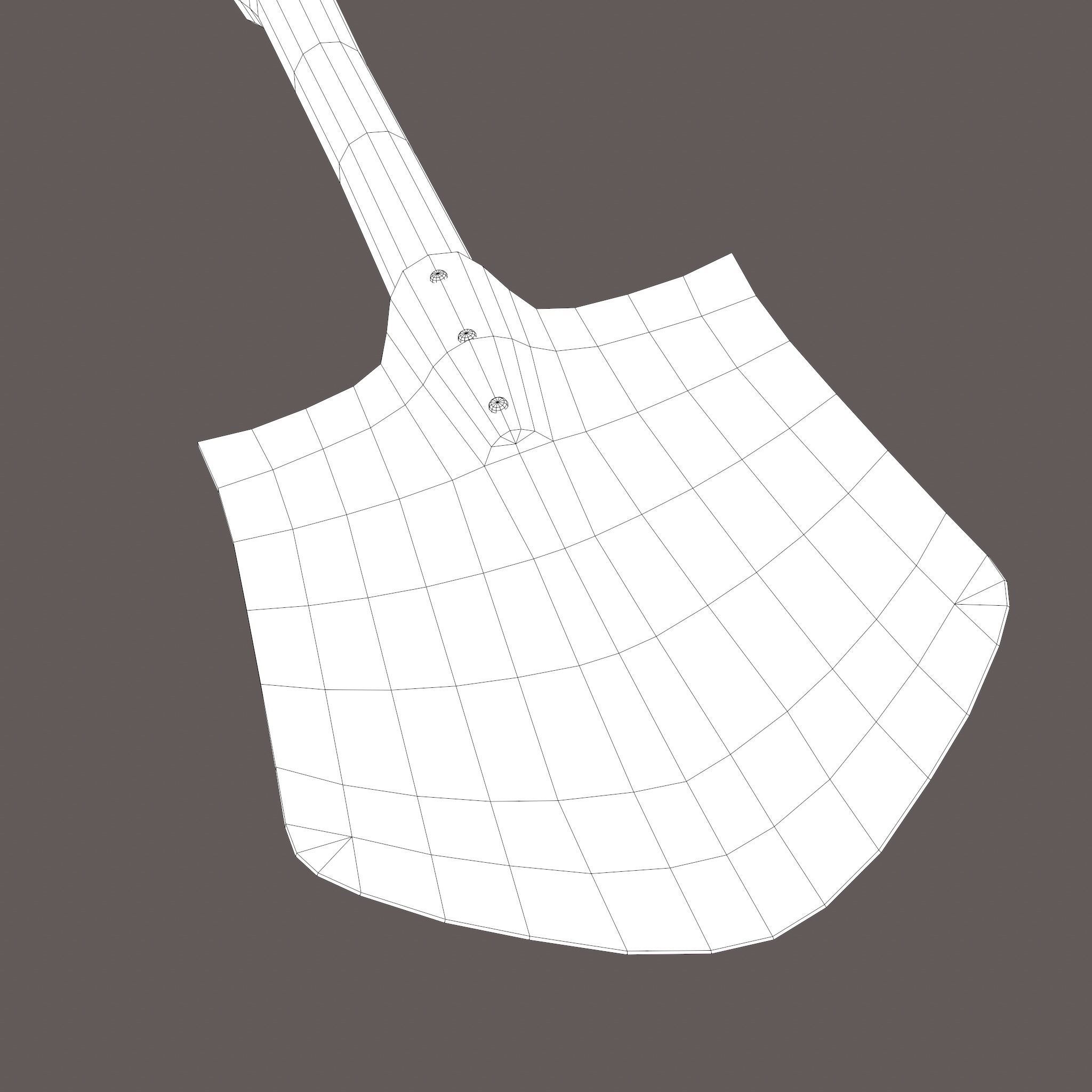 Shovel Medieval Style Free low-poly 3D model_38