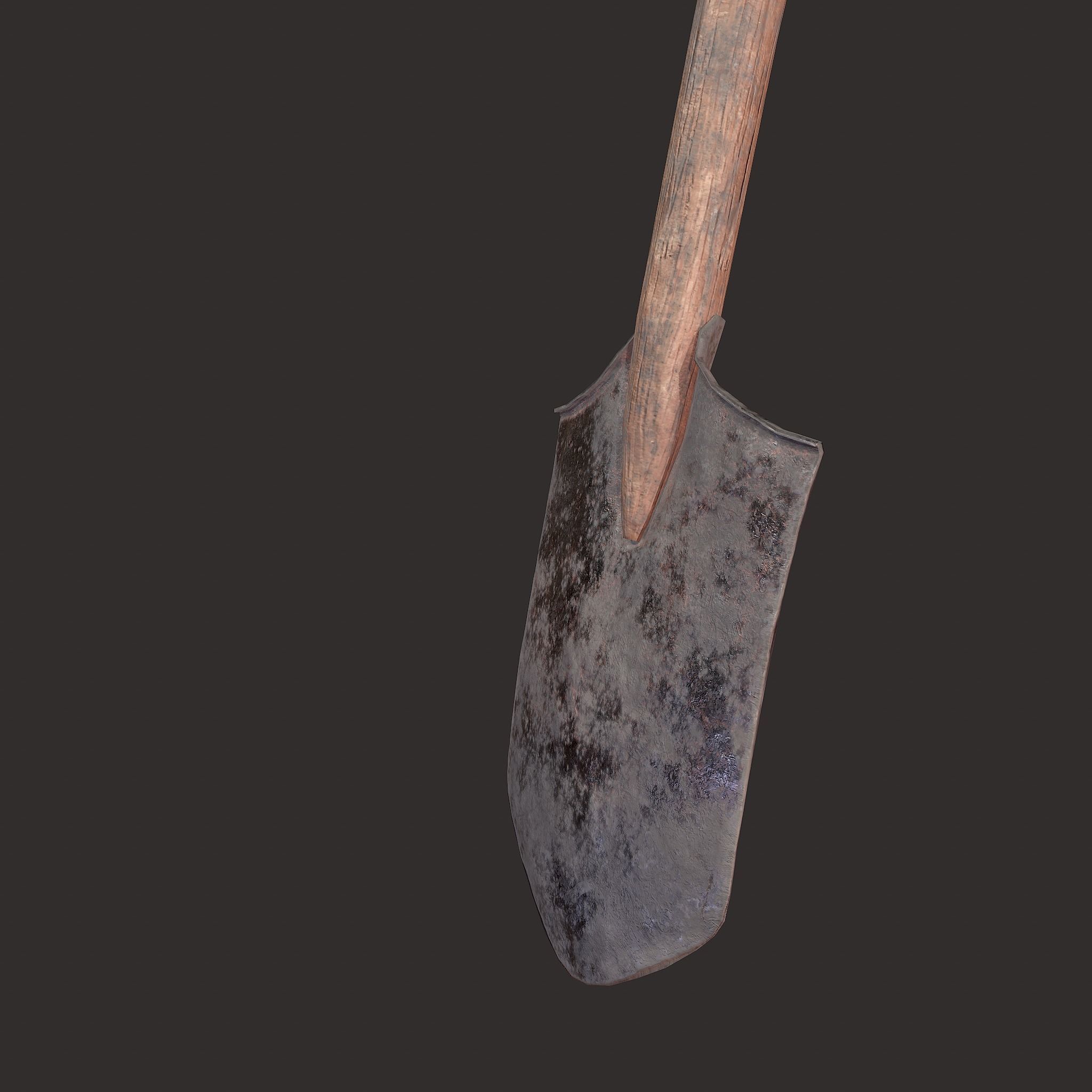 Shovel Medieval Style Free low-poly 3D model_24