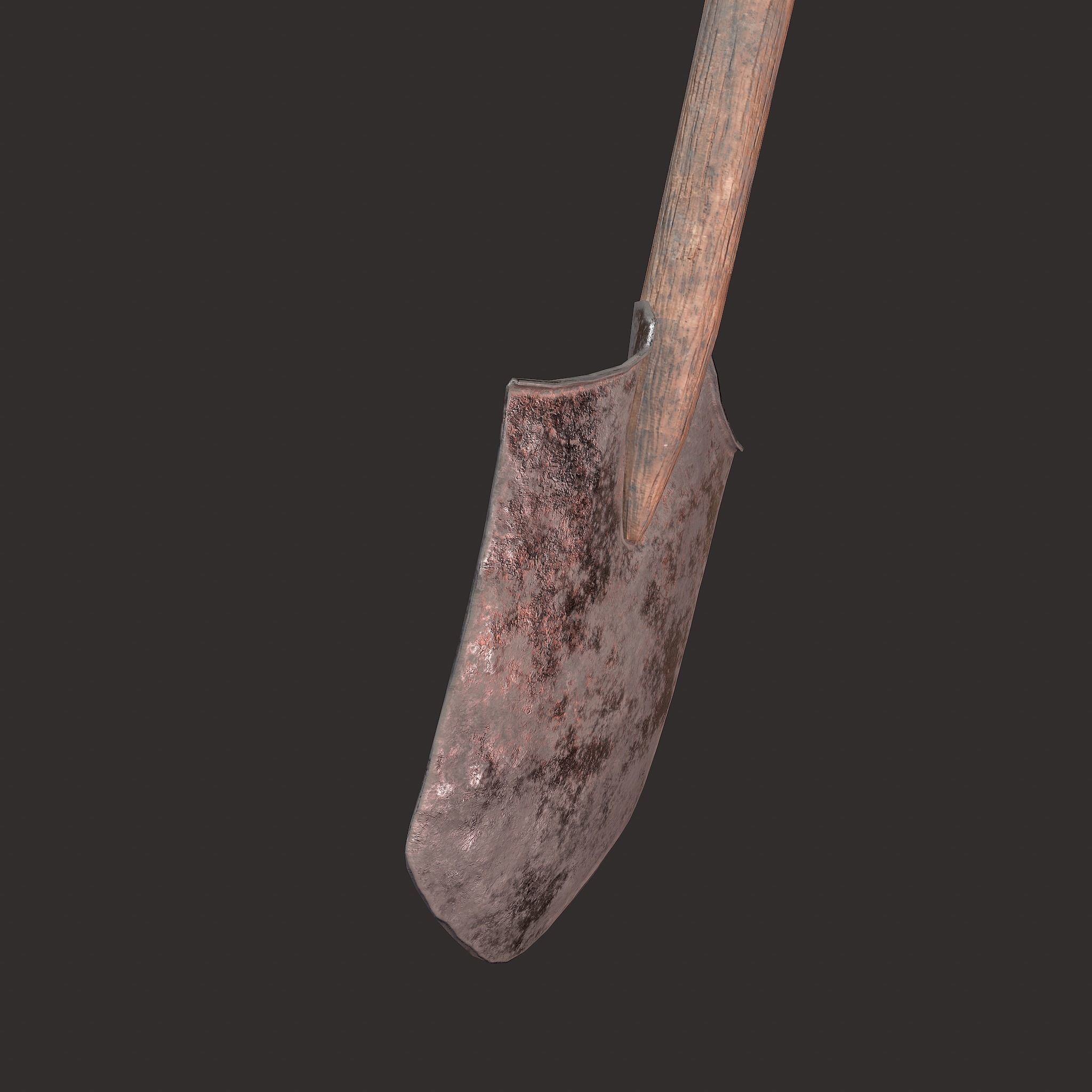 Shovel Medieval Style Free low-poly 3D model_19