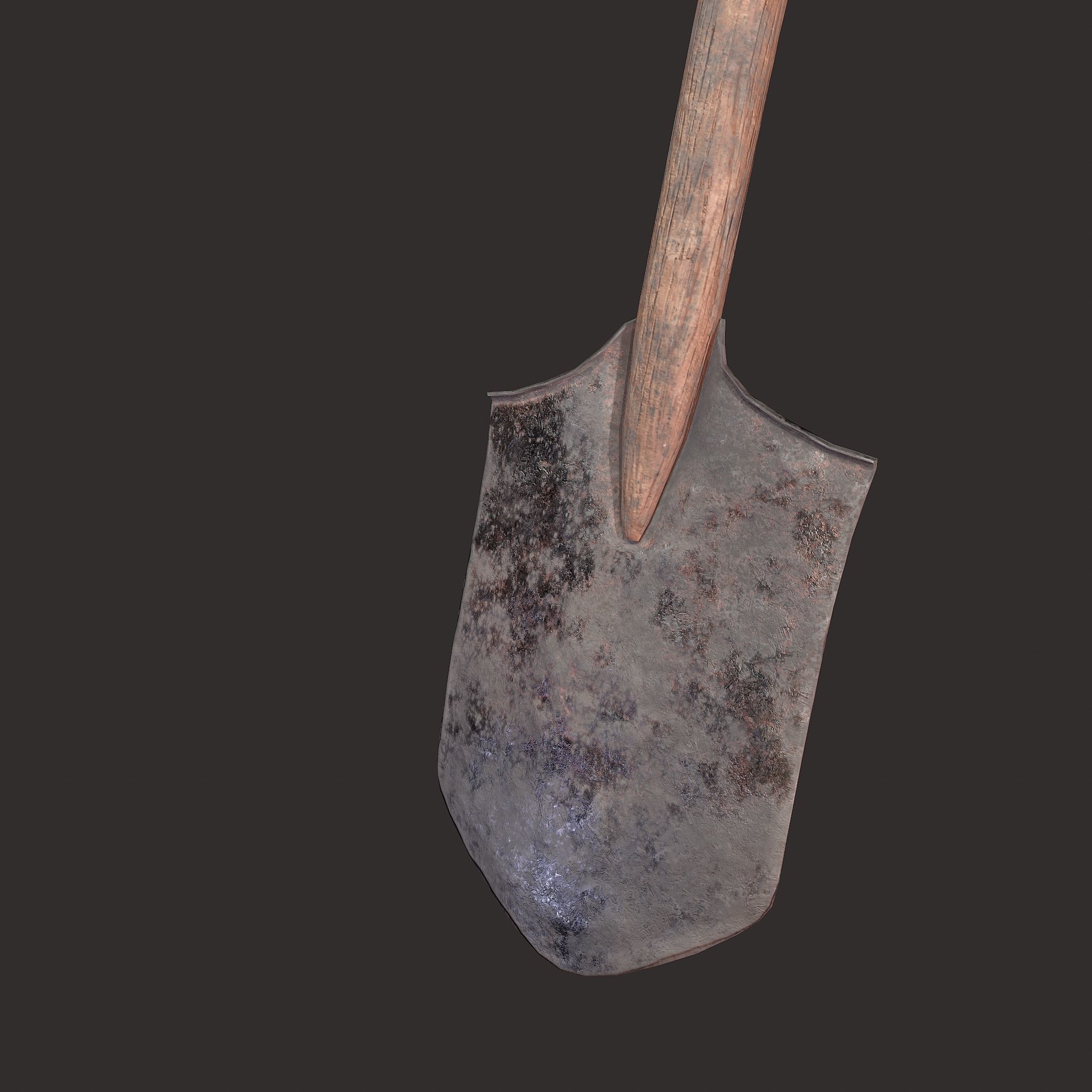 Shovel Medieval Style Free low-poly 3D model_23