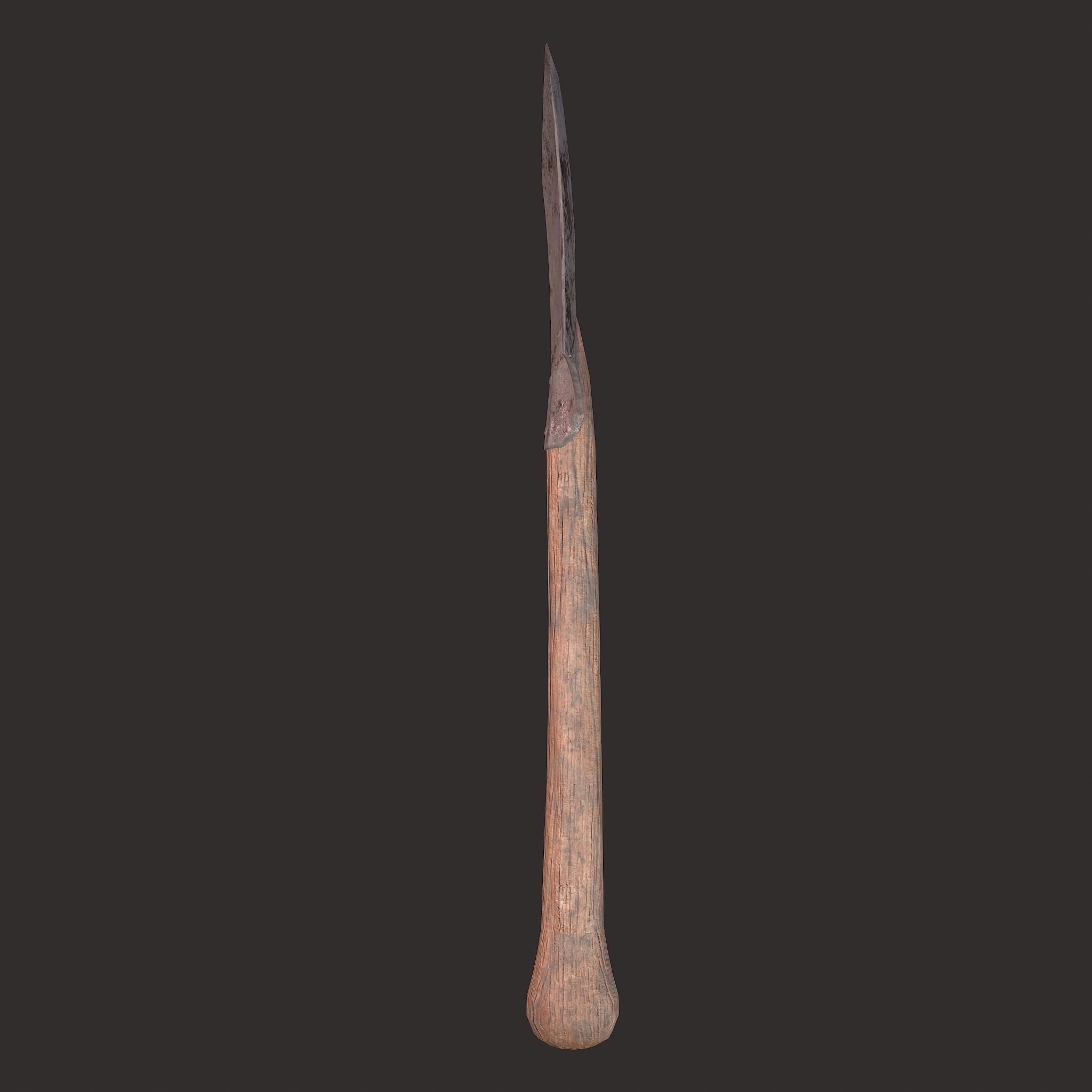 Shovel Medieval Style Free low-poly 3D model_13