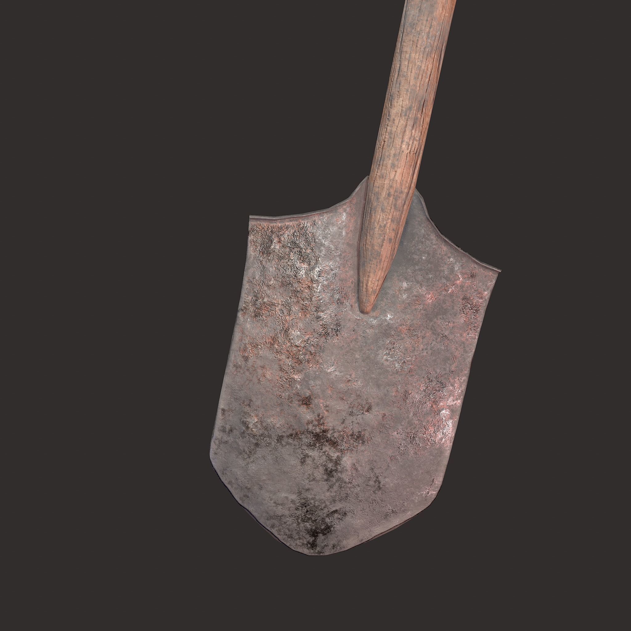 Shovel Medieval Style Free low-poly 3D model_22