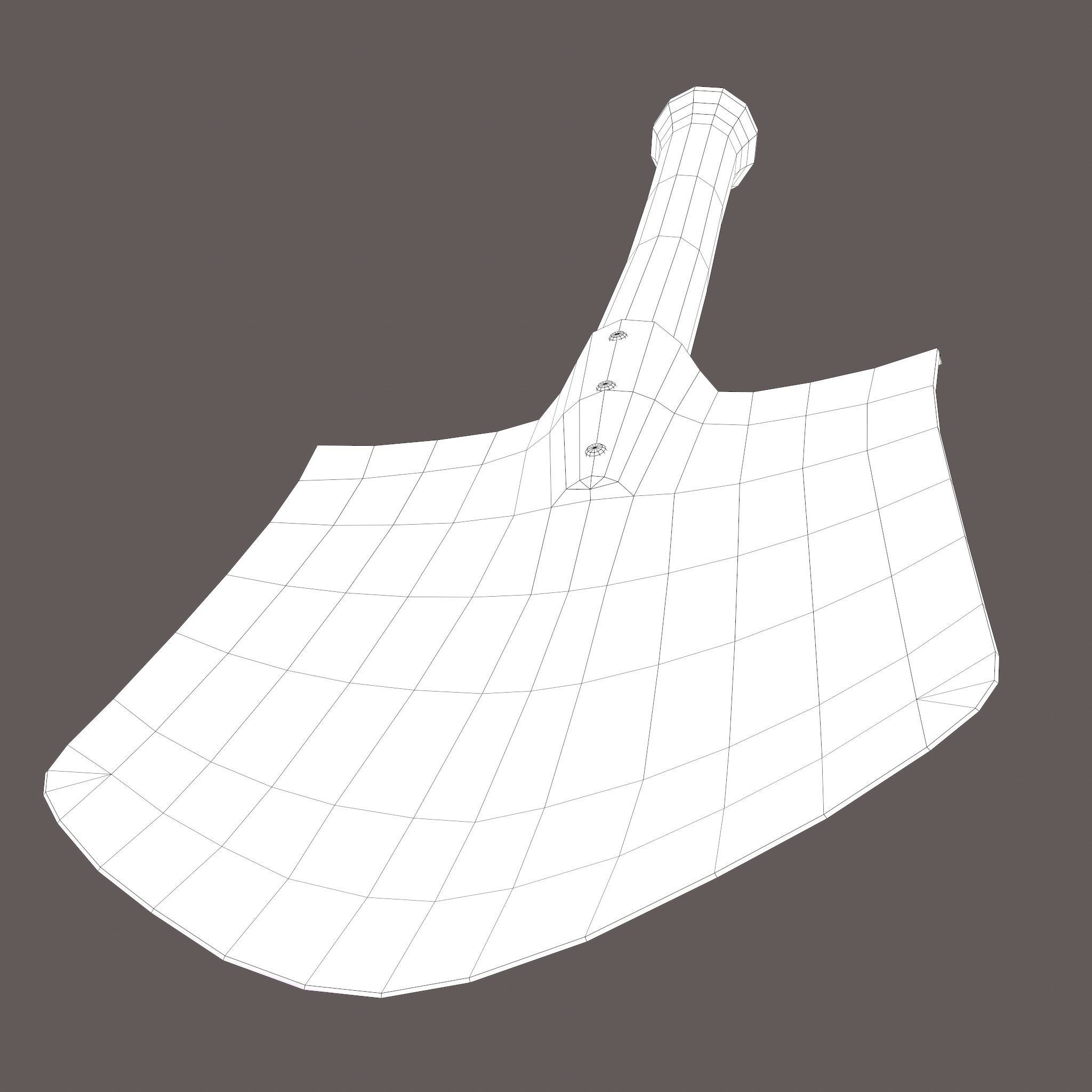 Shovel Medieval Style Free low-poly 3D model_39
