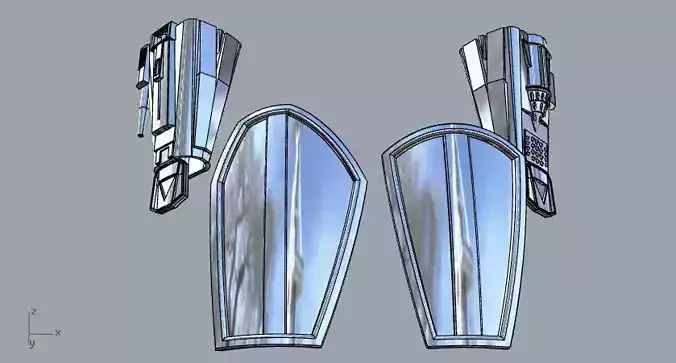 The Mandalorian arms and legs plates 3D print model