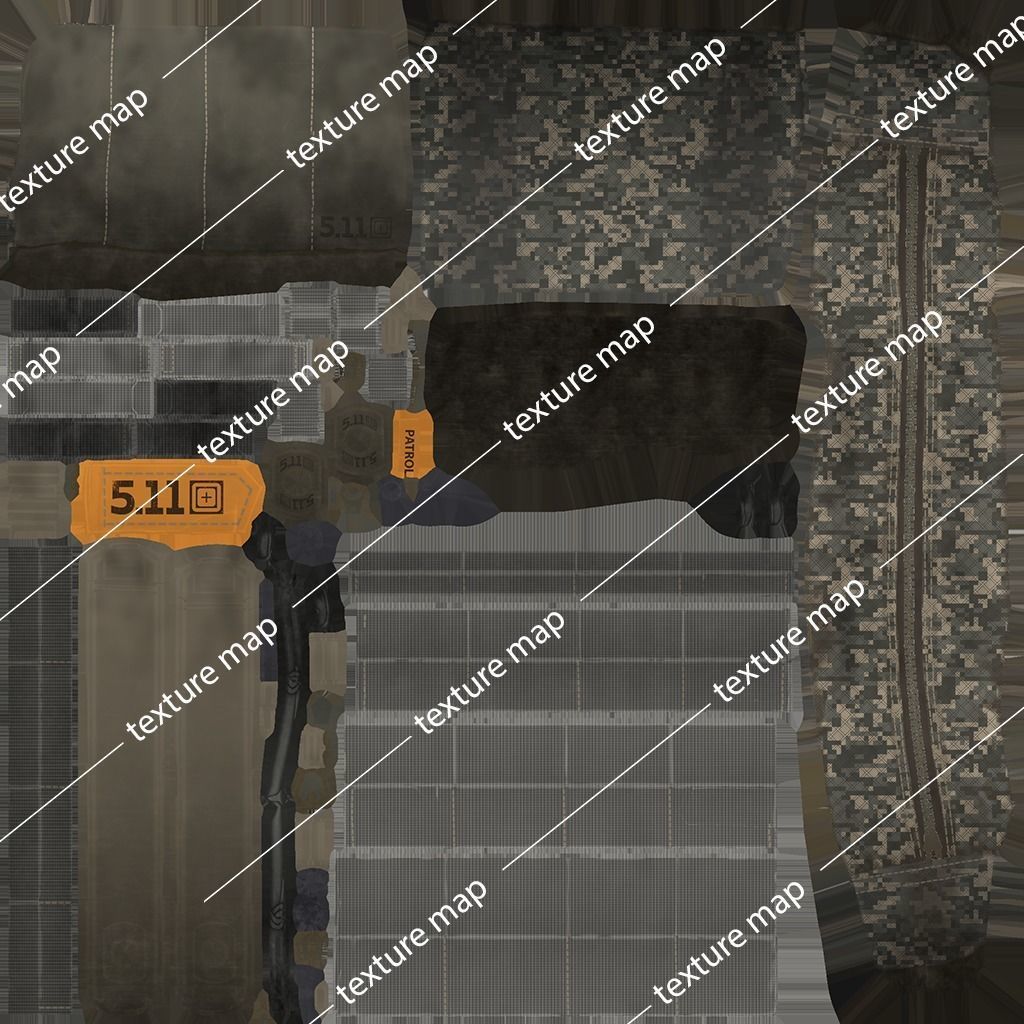 Tactical Pouch Low-poly 3D model_35