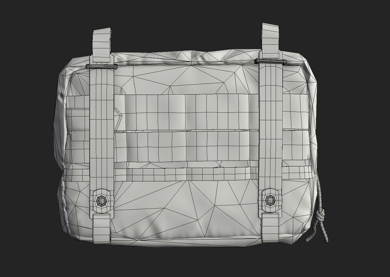 Tactical Pouch Low-poly 3D model_42